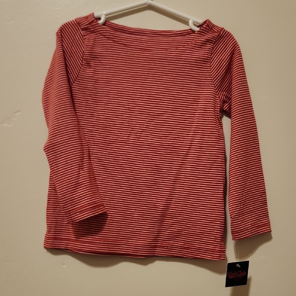 Child's Red Striped Long Sleeve Tee